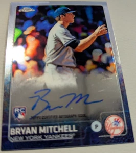 2015 Topps Chrome Bryan Mitchell Auto Rookie Card - Picture 1 of 2