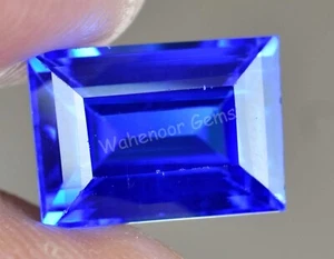 6.80 Ct Natural Rare Lustrous Blue Tanzanite Certified Baguette Loose Gemstone - Picture 1 of 5
