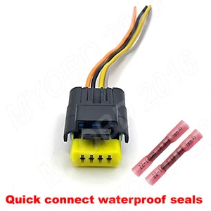 FUEL PUMP PLUG WIRING HARNESS LOOM 4 PIN CONNECTOR FITS CITROEN RENAULT PEUGEOT - Picture 1 of 11