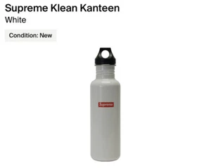 Supreme Klean Kanteen Flasche !!!SS16 !!!Weiß !!!!!1 Liter nagelneu und unbenutzt!!! - Bild 1 von 2