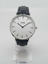 CLUSE Watch CL18208 Unisex La Boheme Silver White Black Leather Watch RRP $149