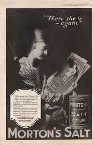 1919 Vintage MORTON'S Salt There She Is Again Food Seasoning Print Ad - Picture 1 of 1