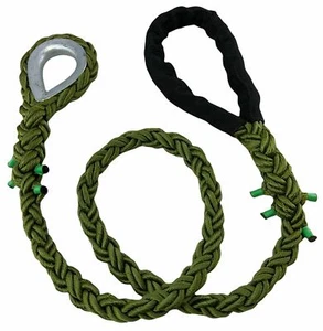 Dedal de amarre de nailon de 8 hilos verde oliva de 12 mm protegido para ojos Galv x 2 m - Imagen 1 de 7