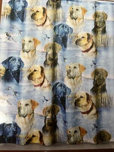 WILDLIFE SHOWER CURTAIN LABS NEW 100% Polyester - Picture 1 of 3