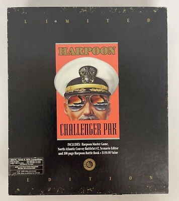 Harpoon Challenger Pak Limited Edition 1991 Three-Sixty PC Sim Game FULL BOX - Image 1 of 4