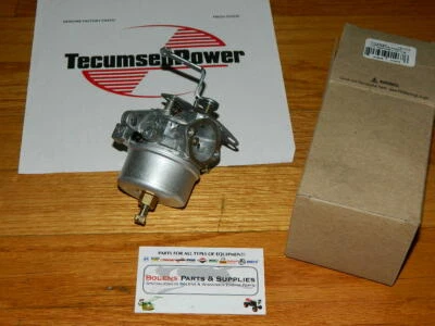 632351 GENUINE Tecumseh carburetor w/fuel line HM70/HM80 - Image 1 of 2