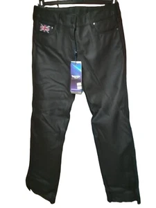 Leather Motorcycle Pants Triumph Women Size S with Removable Protections New - Picture 1 of 24