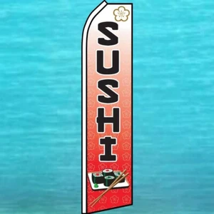 BANDERA DE SUSHI SUPER ALETEO Cartel de publicidad de alimentos alto Pluma Swooper Banner de viento - Imagen 1 de 5