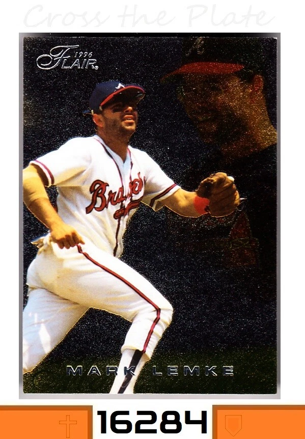 1-1996 FLAIR GOLD PARALLEL MARK LEMKE BRAVES SP CARD#203 - Image 1 of 1