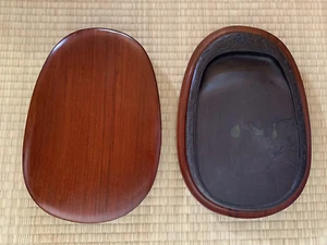 Vintage Duan Inkstone purple green patterns Tankei natural stone - Picture 1 of 15