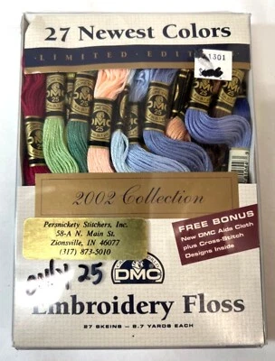 DMC Embroidery Floss 2002 Collection Limited Edition 25 Skeins 8.7 Yards Each Fl - Image 1 of 4