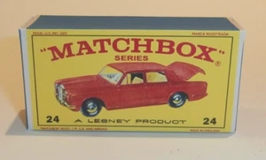 Matchbox Lesney No 24 Rolls Royce Silver Shadow Empty Repro E Style Box. - Picture 1 of 1