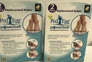 PedEgg power ball replacement rollers 2 packs. Lot Of 2 (total of  4 rollers ) - Picture 1 of 1