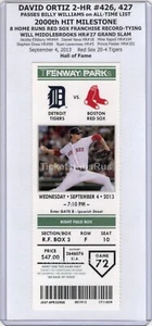 Boleto completo David Ortiz HIT #2000 HIT HR #426 427 Medias Rojas Tigres 4/09/2013 - Imagen 1 de 12