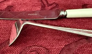 Rodd Daydream Childs 2 Pce Set 1 x Knife 1 x Food Pusher, Silverplated Faux Bone - Picture 1 of 5