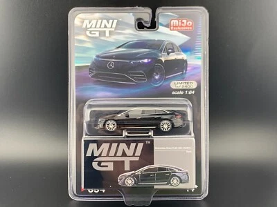 Mini GT Mercedes-Benz EQS 580 4MATIC Black MGT00694 1/64 - Image 1 of 4