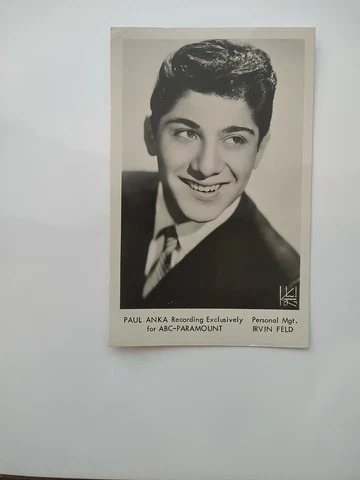 Paul Anka Singer Signed 3.5x6 Photo Postcard Cover