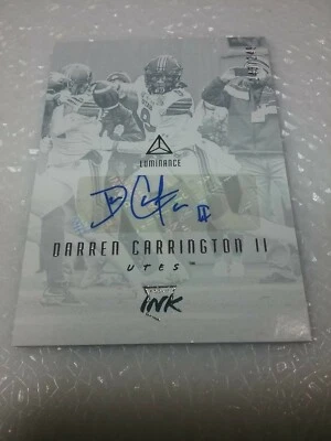 Darren Carrington Utes 2018 Luminance Rookie Ink Autographed #RI-DAC 143/249 - Image 1 of 4