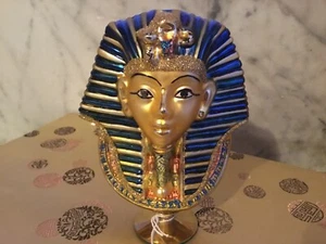 1997 Polonaise--APD476 Pedestal Tutankhamen Hand Blown Ornament New - Picture 1 of 5