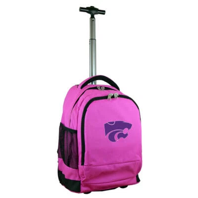 Kansas State Premium Wheeled Backpack in Pink - Image 1 of 4