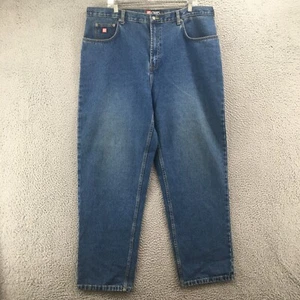 Chaps Ralph Lauren Tapered Leg Jeans Mens 40x32 (actual 40x31) Blue Denim Cotton - Picture 1 of 16