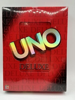 Uno Deluxe Card Game Card Tray Score Pad Pencil - Mattel 2001 Factory Sealed New - Image 1 of 2