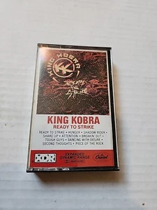 Vintage 1985 Cassette Tape King Kobra Ready To Strike Capitol Records - Picture 1 of 2