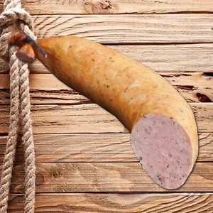 Pommersche Kräuterleberwurst - geräucherte Leberwurst im Ring - grob - 330g - Picture 1 of 1