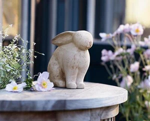 Garten Dekofigur Hase "Albert" aus Terracotta, Osterhase Hasenfigur Osterdeko - Bild 1 von 6