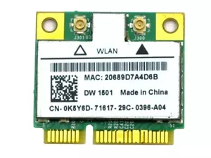 DW1501 BROADCOM BCM94313HMG2L MINI PCI-EXPRESS DRAHTLOSE WIFI-KARTE K5Y6D - Bild 1 von 2