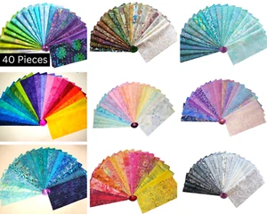 40 Piece Batik Cotton Layer Cakes 10" Squares Variety of Colours / Patterns - Picture 1 of 9