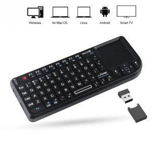 Keyboard 2.4G 7 Color Backlit English Russian Spanish French Touchpad Air Mouse - Picture 1 of 25