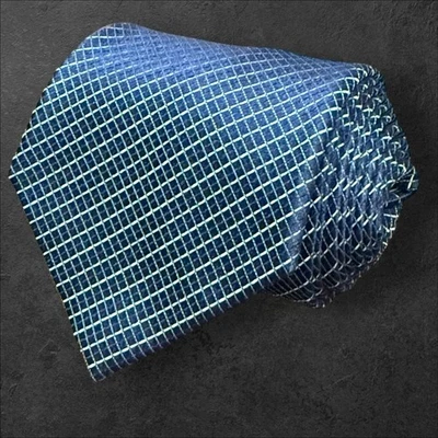 Corbata de seda a rayas azul blanco Calvin Klein para hombre 3,6X59 Foto 1 de 4