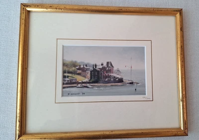Vtg Rowena Wright Royal Yacht Squadron Ltd Edition Print 68/300 Framed Matted  - Image 1 of 4