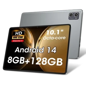 2025 Aggiornato Android 14 Tablet, 10.1 Pollici CPU Octa-core con 8 Bracci Cortex-... - Foto 1 di 7