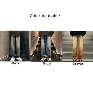 Casual Style Men's Wide Leg Jeans Perfectly Designed for Daily Activities - Picture 1 of 32