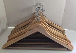 18 Vintage Wooden Assorted Clothing Clothes Hangers Closet Organization - Picture 1 of 5