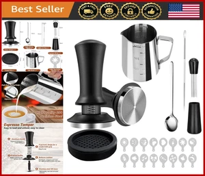51mm Espresso Tamper Set 22PCS | WDT Tool, Frothing Pitcher, Latte Art Kit - Picture 1 of 8