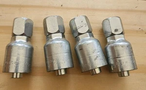 LOT OF 4 PARKER HYDRAULIC P43-8 FITTING PATENT #5777955 FREE SHIPPING  - Picture 1 of 3