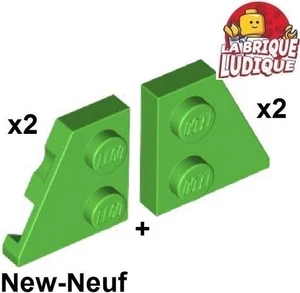 Lego Aile Wedge plate 2x2 right droit + left gauche bright green 24299 24307 - Picture 1 of 1