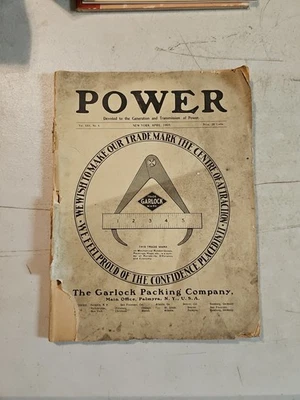  POWER MAGAZINE April 1905 Generation & Transmission Of Power. Garlock Packing  - Image 1 of 4