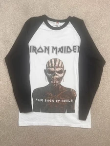 Iron Maiden Book Of Souls Raglan Baseball T Shirt Size Small - Picture 1 of 8
