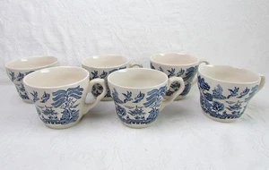 Vintage Blue Willow English Ironstone Geschirr Teetassen (6 Stück) England - Bild 1 von 7