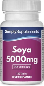 SOYA Isoflavones 5000mg | Now Added Vitamin B6 for Hormonal Balance 120 Tablets - Picture 1 of 4