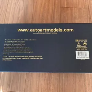 Modellino auto Lexus LFA nero opaco scala 1/18 Autoart danni minori nuovo - Foto 1 di 8