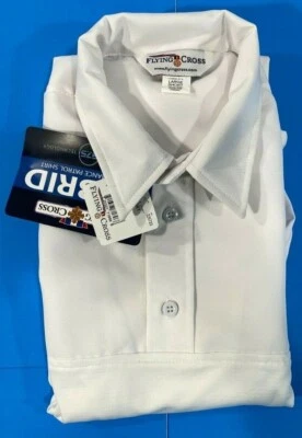 FLYING CROSS COMMAND MENS HYBRID POLY LS PATROL SHIRT 35VS78 WHITE MEDIUM LONG - Image 1 of 3