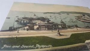 Postal vintage de muelle y sonido de Inglaterra de Plymouth de 1910 P11 - Imagen 1 de 6