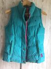JOULES Aqua Green PADDED GILET Floral Lining SIZE 10