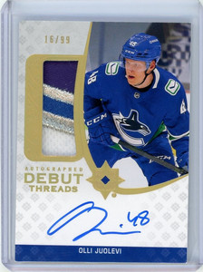 2020-21 UD Ultimate Collection Olli Juolevi 16/99 RPA Canucks