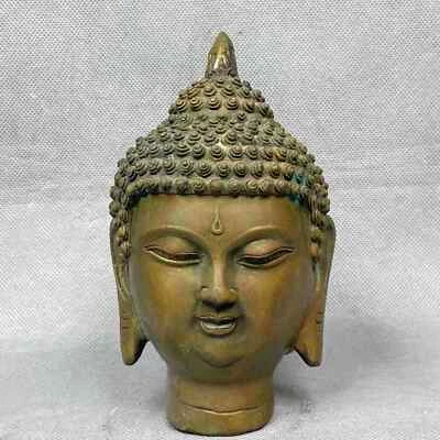 Exquisita estatua antigua china de cobre puro hecha a mano con cabeza de Buda 91264 Foto 1 de 4